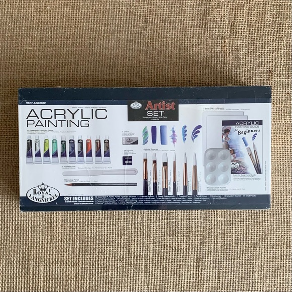ACRYLIC PAINTING SET for Begininners Sealed in Original Packaging - Picture 2 of 7